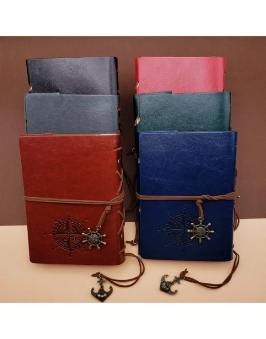 Deri Pusula Tasarımlı Defter