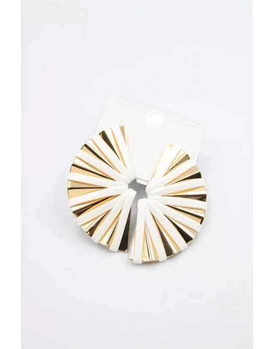 Derili Küpe - Beyaz