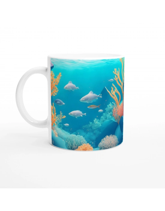 Derin Mavi Dünyalar Kupa Bardak