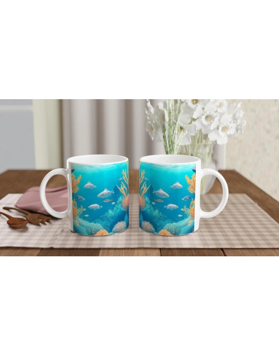 Derin Mavi Dünyalar Kupa Bardak