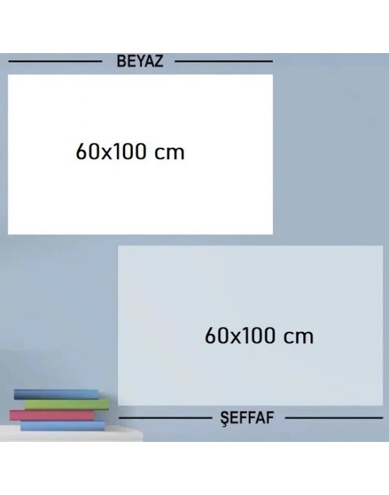 ®  Ders Çalışma Yazı Tahtası Manyetik Duvar Stickerı 100x60 cm