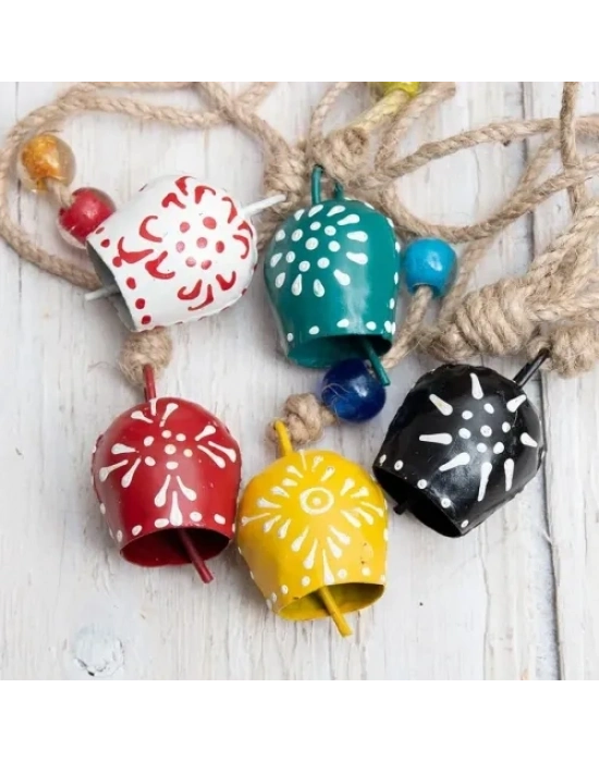 Desenli 4lü Çan Süs Seti