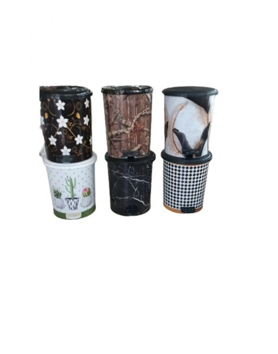 Desenli Pedallı Çöp Kovası No:3 Royaleks-MRD153