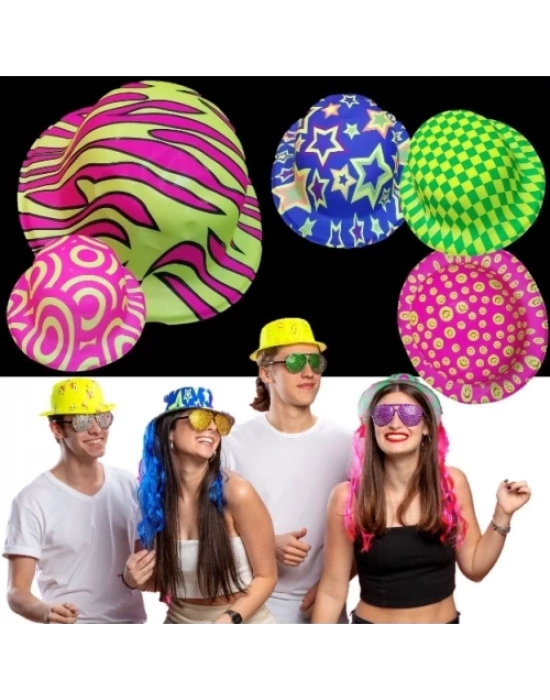 Desenli Plastik Parti Şapkası