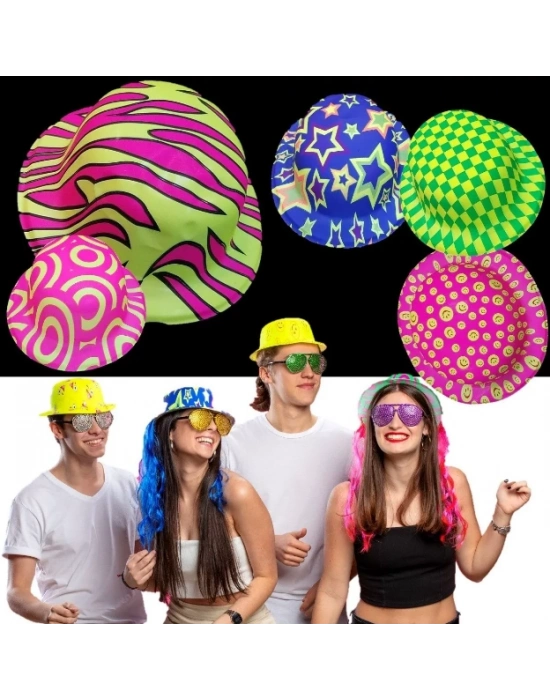 Desenli Plastik Parti Şapkası