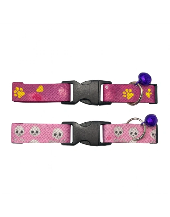 Desenli Zilli Kedi Tasması