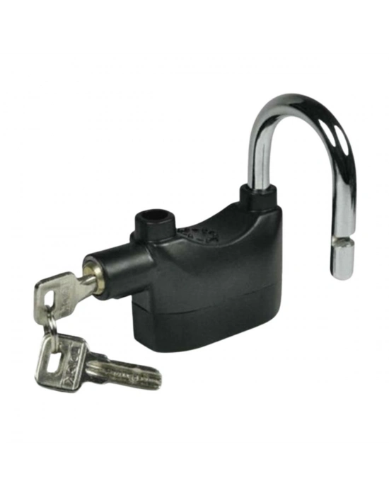 ®  Desibel Siyah Alarmlı Çok Fonksiyonlu Ekstra Güvenlikli Kare Asma Dolap Kilidi