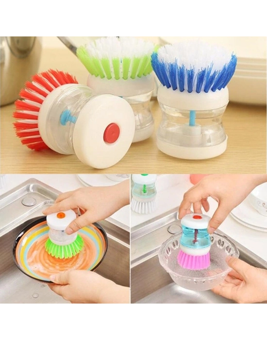Deterjan Hazneli Kolay Bulaşık Yıkama Fırçası Bulaşık Sünger