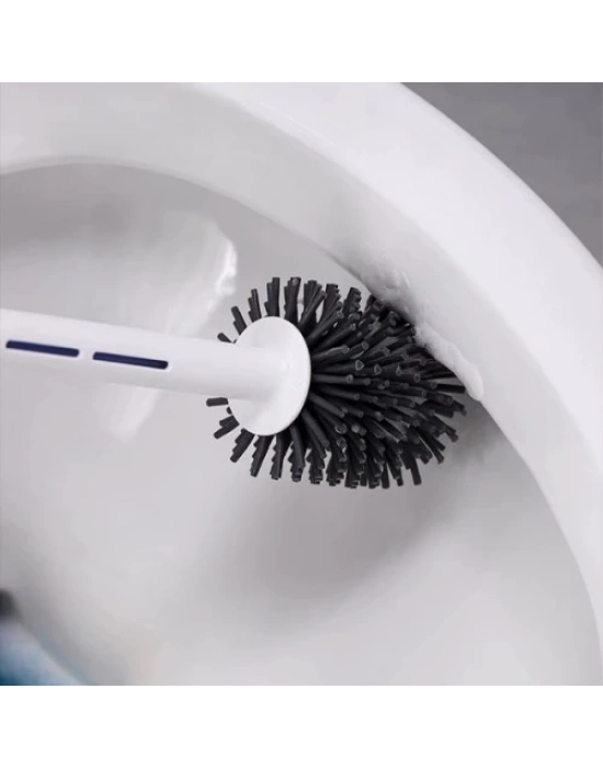 Deterjan Hazneli Silikon Tuvalet Fırçası