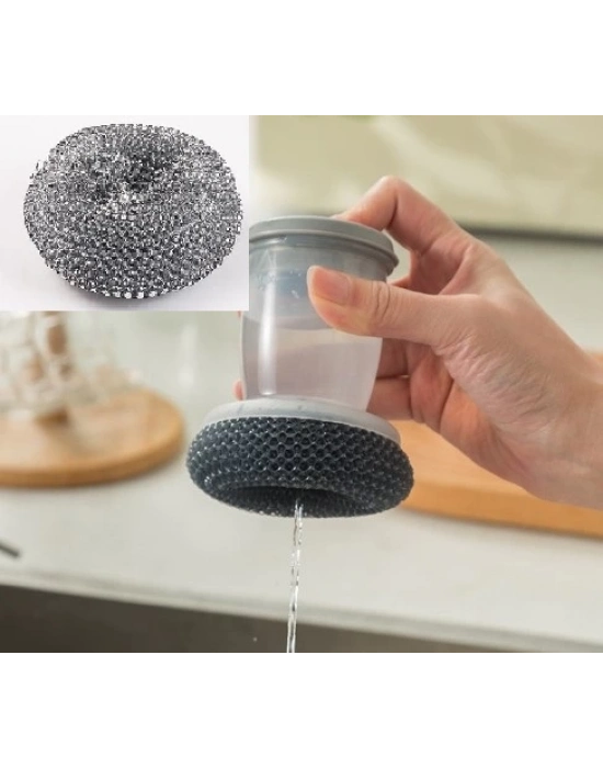 Deterjan Hazneli Telli Bulaşık Fırçası