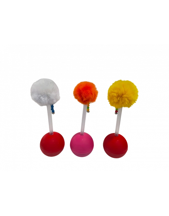 Dev Hacıyatmaz Devrilmeyen Kedi Oyuncağı XXL 33 CM Tüylü Zilli Oyuncak 1 Adet