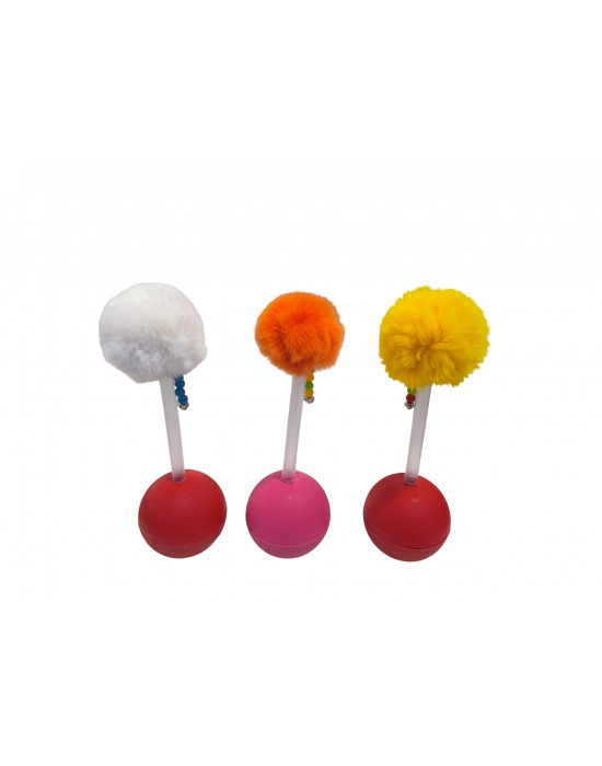 Dev Hacıyatmaz Devrilmeyen Kedi Oyuncağı XXL 33 CM Tüylü Zilli Oyuncak 1 Adet