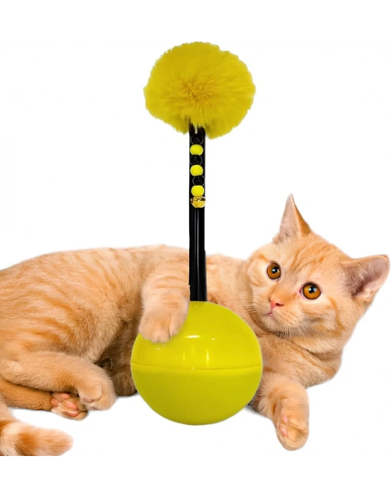 Dev Hacıyatmaz Kedi Oyuncağı XXL 33 CM Tüylü Zilli Oyuncak 1 Adet