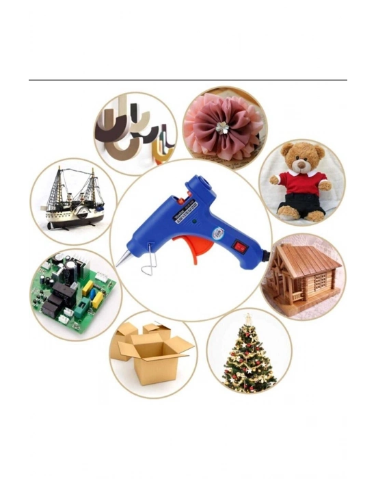Dhgl Sıcak Silikon Işıklı Tetikli Mum Tutkal Tabancası 20w