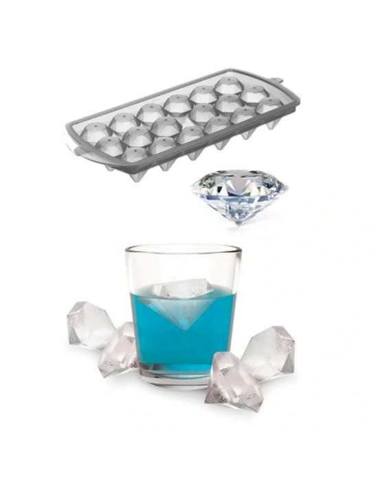 Diamond Elmas Şeklinde Buz Kalıbı 18 Bölmeli