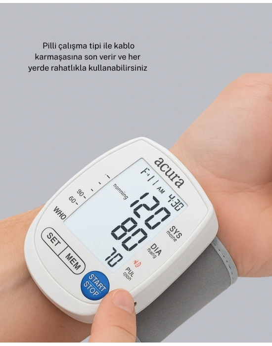 ® Dijital Bilek Tansiyon Aleti Çift Güç Kaynaklı HD Ekranlı