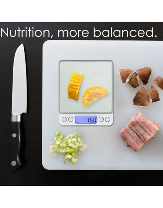 ®  Dijital Hassas Mutfak Terazisi Hassas Tartı 2000 Gr/01 Gr Hassasiyet