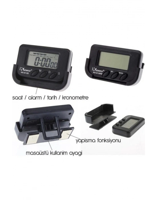 Dijital Mini Masa Araba Saati Kronometre