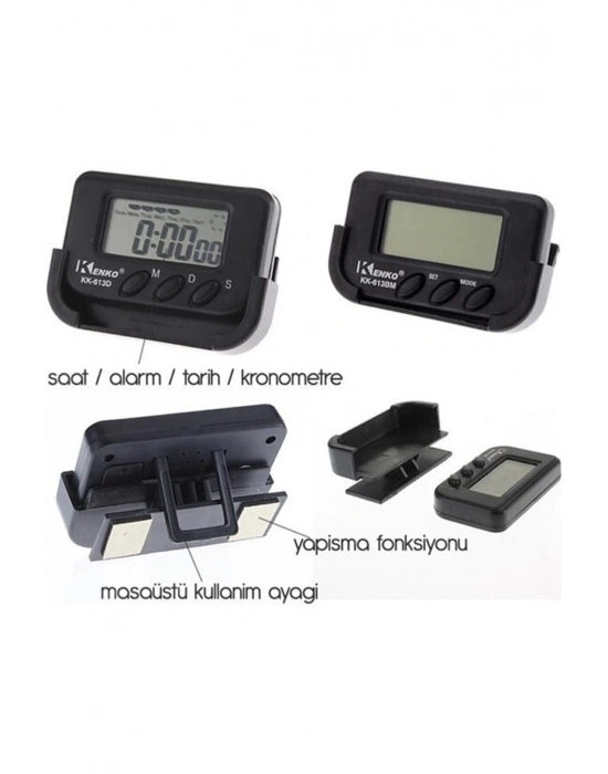 Dijital Mini Masa Araba Saati Kronometre