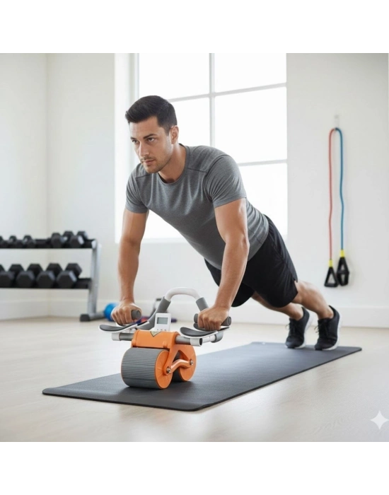 ®  Dijital Sayaçlı Çek-Bırak Mekik Aleti – Karın ve Core Güçlendirici Evde Spor Aleti