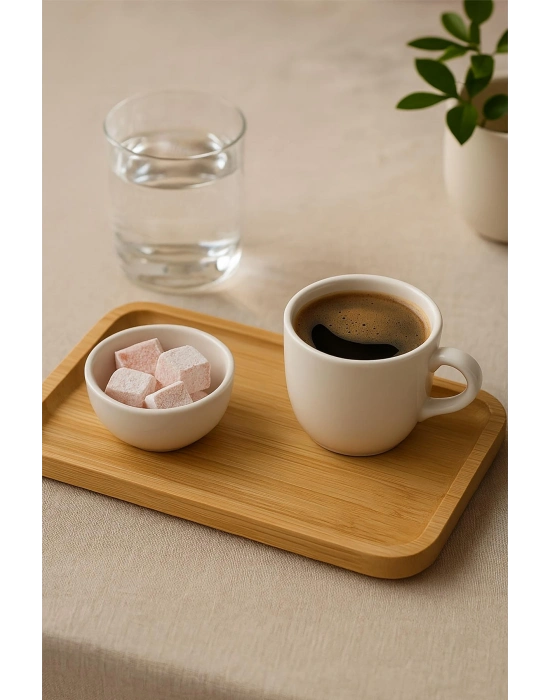 Dikdörtgen Bambu Sunumluk 14x24 cm