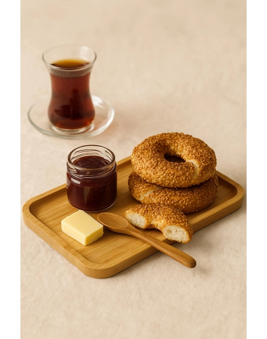 Dikdörtgen Bambu Sunumluk 14x24 cm