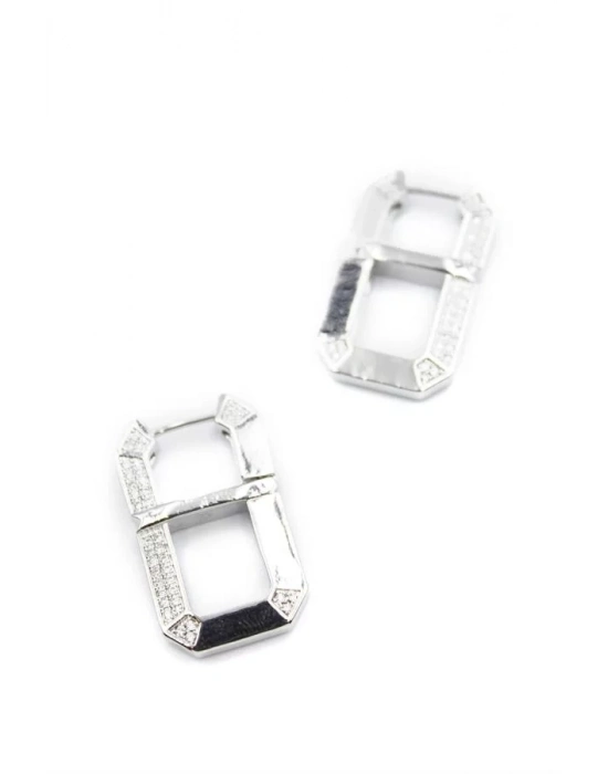 Dikdörtgen Küpe - Gümüş