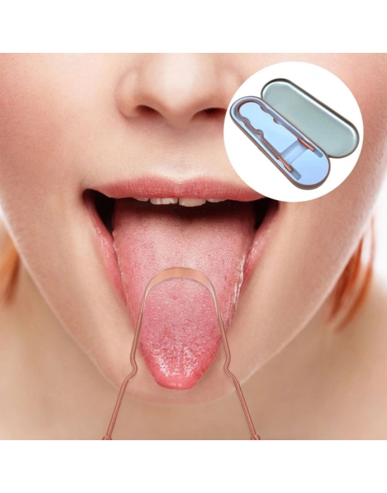 Dil Plağı Temizleme Aparatı - Dil Bakır Oil Pulling