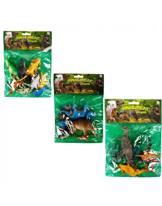® Dinozorların Dünyası Poşetli Hayvan Oyun Seti Orta Boy