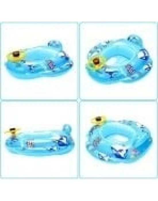 Direksiyonlu Şişme Bot Bebek Simidi  (6-36 Ay) -  52970 MAVİ