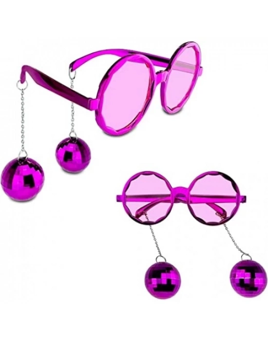 Disko Toplu Küpeli Parti Gözlüğü Pembe Renk