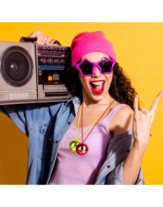 Disko Topu Kolye Seti 6 Adet