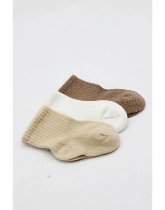 ® Dog Boy 3lü Penye Soket Çorap 10134 Bej