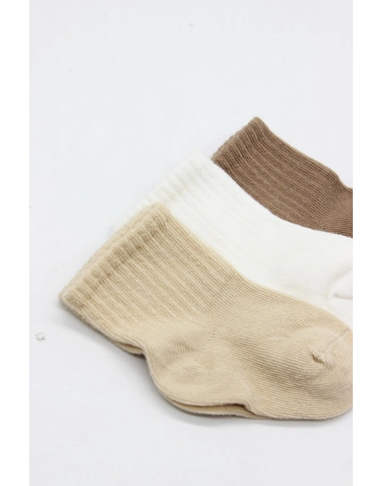 ® Dog Boy 3lü Penye Soket Çorap 10134 Bej