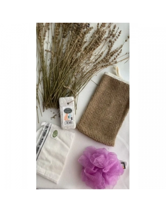 Doğal 4Lü Banyo Hamam Seti