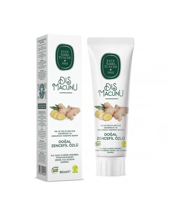 Doğal Diş Macunu 90 Gr Zencefil Özlü
