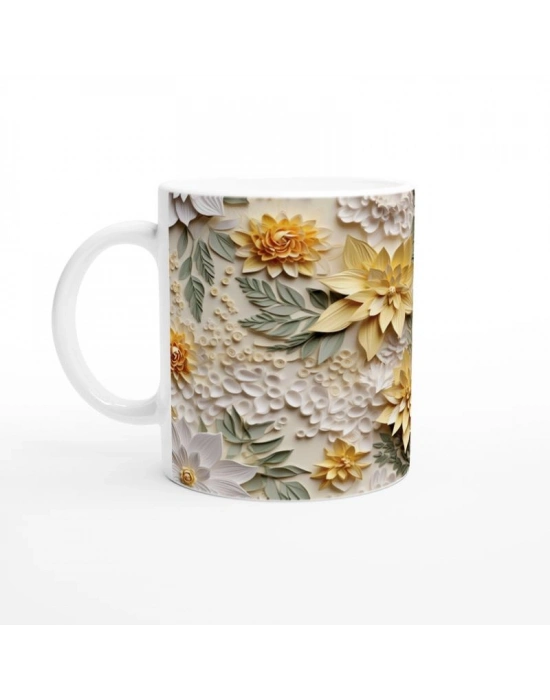 Doğal Işıkta Sarı Çiçekler Kupa Bardak