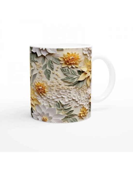 Doğal Işıkta Sarı Çiçekler Kupa Bardak