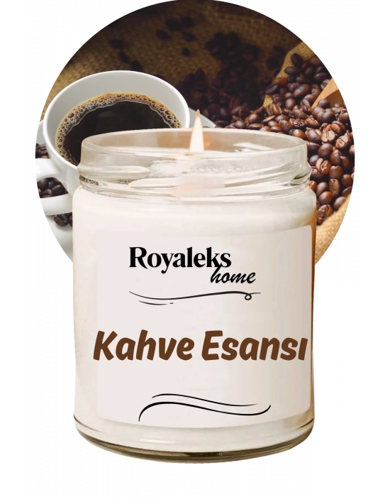 Doğal Özel Seri Kokulu Dekoratif Kavanoz Mum 210 cc - Kahve Kokusu Esansı - RYL