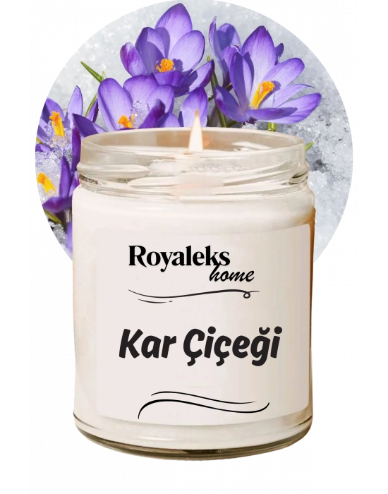 Doğal Özel Seri Kokulu Dekoratif Kavanoz Mum 210 cc - Kar Çiçeği - RYL