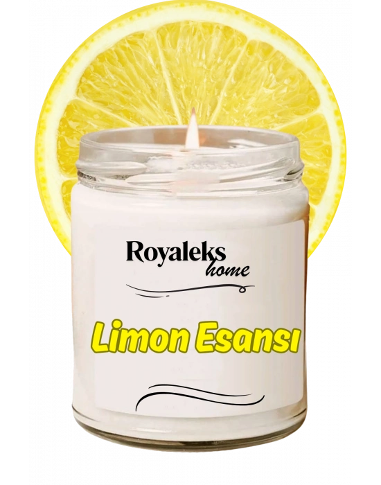 Doğal Özel Seri Kokulu Dekoratif Kavanoz Mum 210 cc - Limon Esansı - RYL