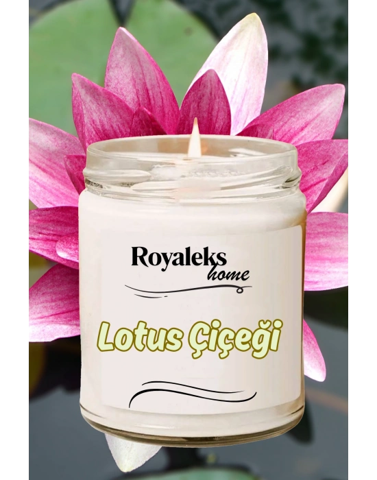Doğal Özel Seri Kokulu Dekoratif Kavanoz Mum 210 cc - Lotus Esansı - RYL