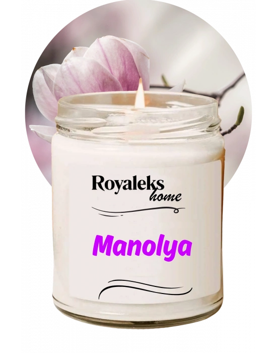 Doğal Özel Seri Kokulu Dekoratif Kavanoz Mum 210 cc - Manolya Esansı - RYL