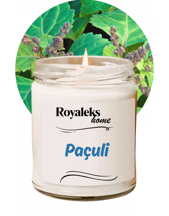 Doğal Özel Seri Kokulu Dekoratif Kavanoz Mum 210 cc - Paçuli Esansı - RYL