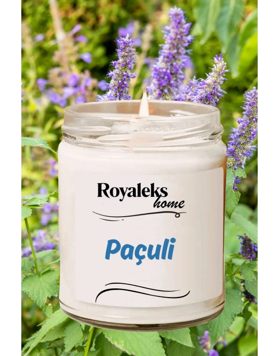 Doğal Özel Seri Kokulu Dekoratif Kavanoz Mum 210 cc - Paçuli Esansı - RYL