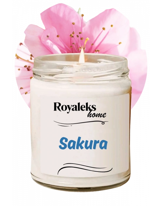 Doğal Özel Seri Kokulu Dekoratif Kavanoz Mum 210 cc - Sakura - RYL