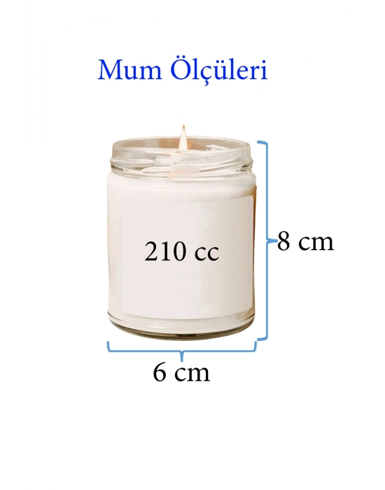 Doğal Özel Seri Kokulu Dekoratif Kavanoz Mum 210 cc - Sakura - RYL