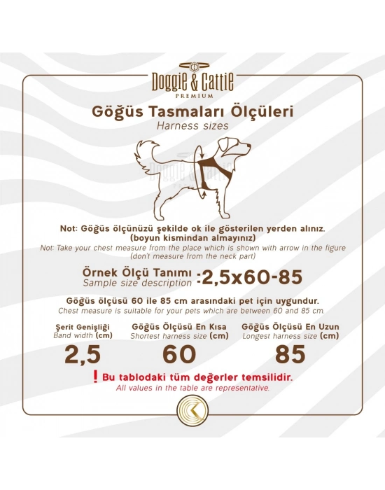 Doggie Comfort Ronin Köpek Bel Tasması 3cm-75 x 85 cm 3X-Large Turuncu