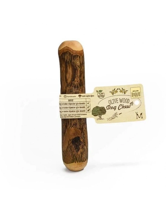 Doggie Doğal Zeytin Ağacı Çiğnenebilen Köpek Oyuncağı M 14 x 2,5 cm 15 kg