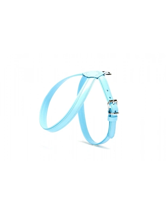 Doggie Flotter El Yapımı Deri Köpek Göğüs Tasması 1,2 x 25 -35 cm Beyaz